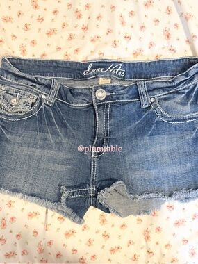 Love Notes Classic Blue Denim Cutoff Shorts